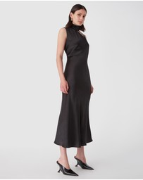 MISHA - Elania Satin Midi Dress