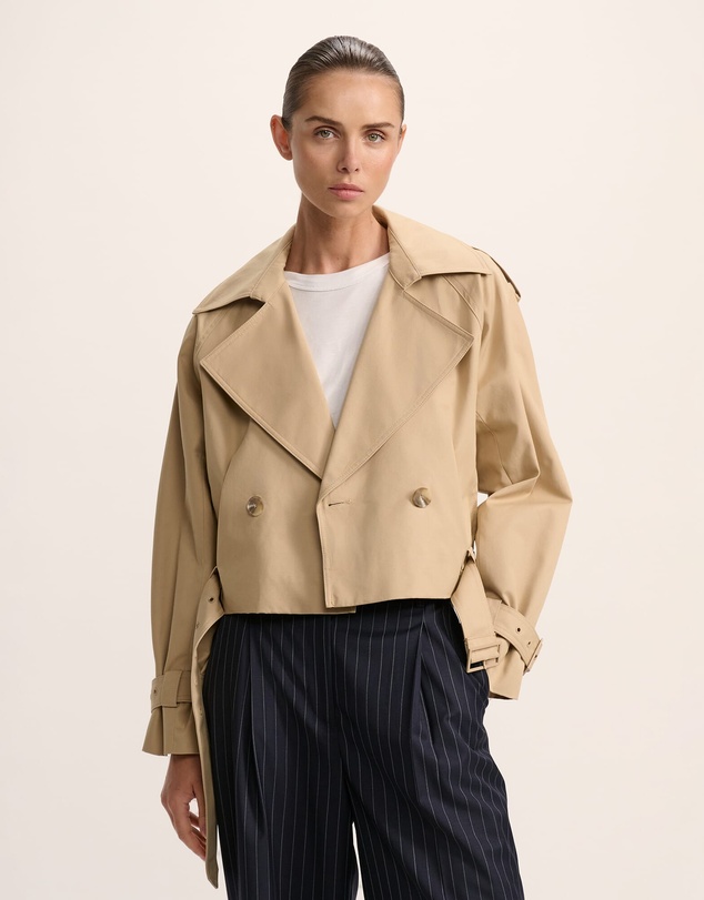 SABA - Lana Cropped Cotton Trench