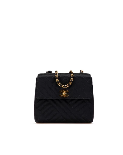 Pre-Loved by Azura Reborn - Pre-Loved Mini Square Diagonal Quilted Satin Single Flap