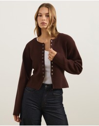 Atmos&Here - Rue Button Up Split Hem Knit Cardigan