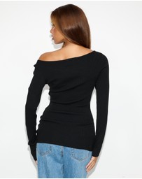 Dazie - Negroni Asymmetrical Knit Top