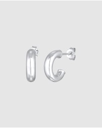 Elli Jewelry - Earrings Stud Classic Hoop 925 Sterling Silver