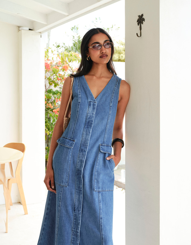 Ceres Life - Taylor Denim Midi Dress