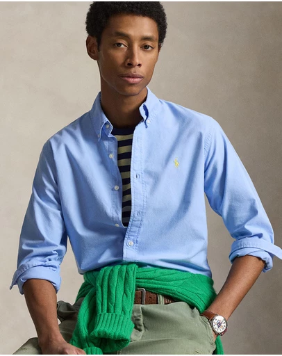 Polo Ralph Lauren - Custom Fit Garment-Dyed Oxford Shirt - ICONIC EXCLUSIVE