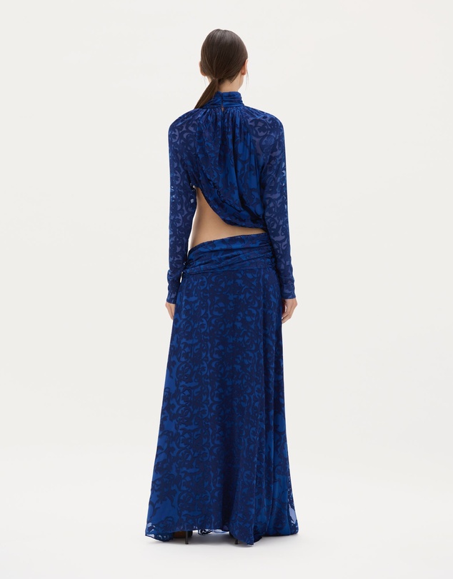 Muma World - Sapphire Burnout Zhou Maxi Dress