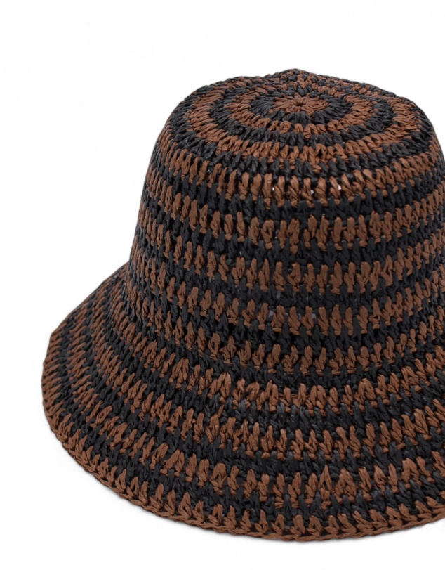 Morgan & Taylor - Delphine Crochet Bucket Hat in Brown