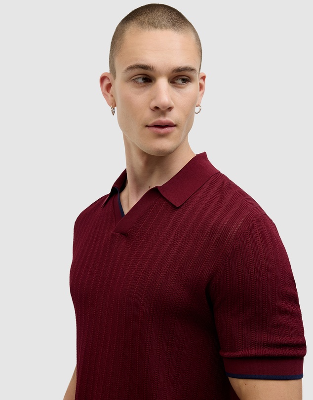 Politix - Anderson Stripe Texture Knit Polo