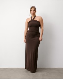 Six Stories - Halter Neck Stretch Sculpt Bridesmaid Dress