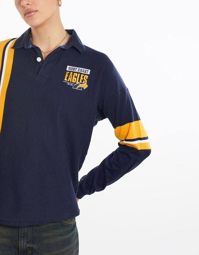 Vintage by The Real Deal - Pre Loved - Vintage 90s AFL West Coast Eagles Rugby Shirt