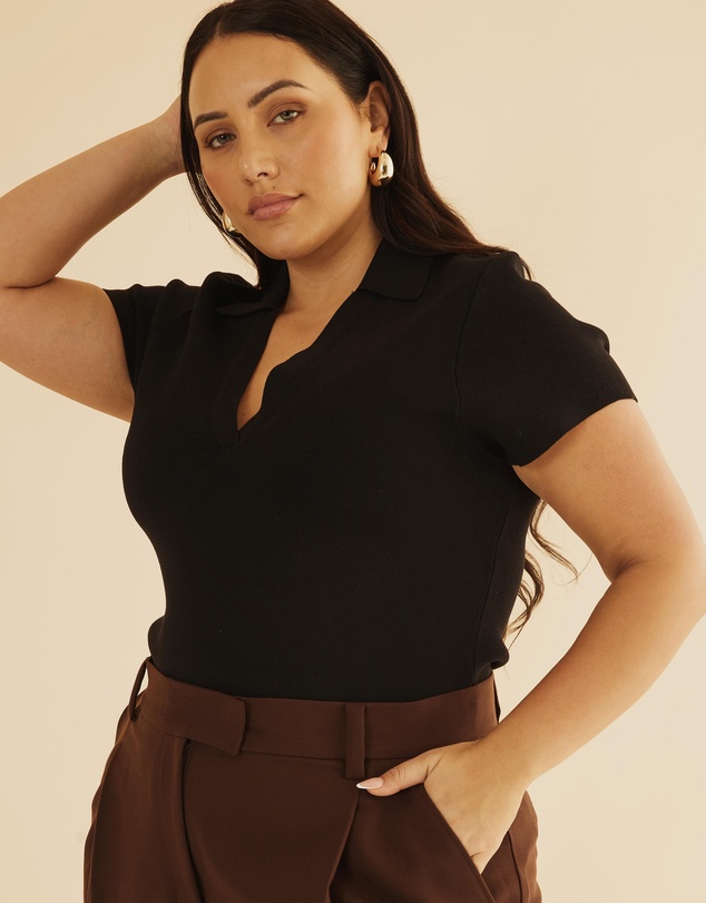 Atmos&Here Curvy - Emira Knitted Top