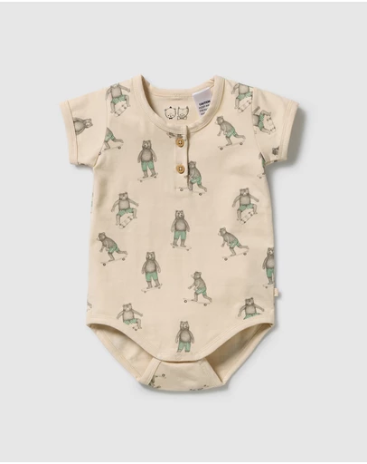 Wilson & Frenchy - Organic Henley Bodysuit - Babies