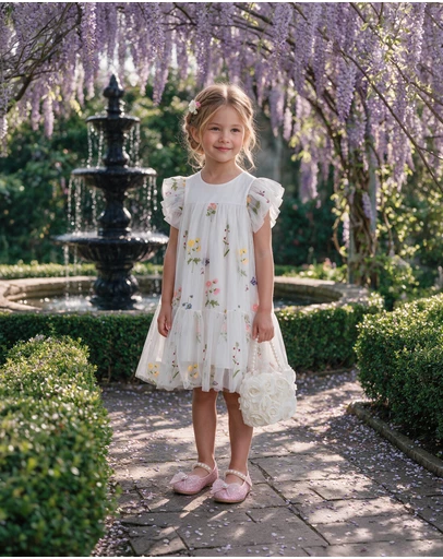 Bebe by Minihaha - Alana Floral Embroidered Dress - Kids