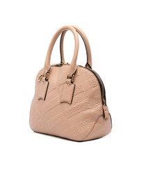 Pre-Loved by Azura Reborn - Pre-Loved Medium Heritage Grain Check Embossed Orchard Bowling Bag