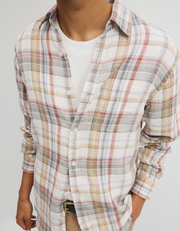 Country Road - Regular Fit Linen Check Shirt