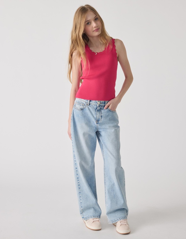Decjuba Kids - Ruby Scallop Edge Tank - Teens