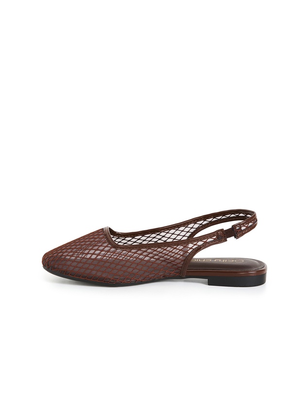 City Chic - WIDE FIT Bianca Mesh Slingback Flat