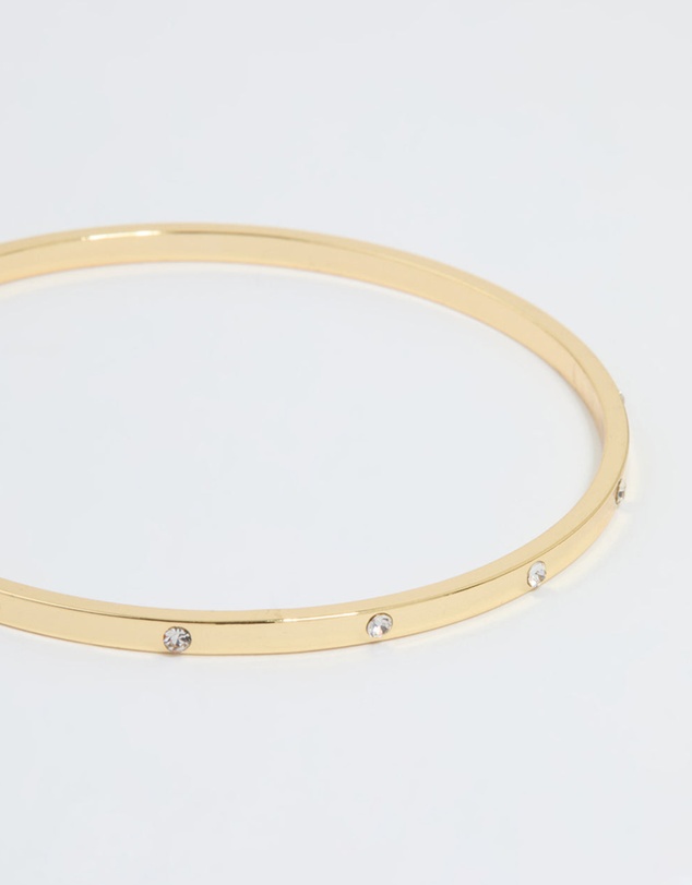 Lovisa - Gold Plated Diamante Inlay Bangle