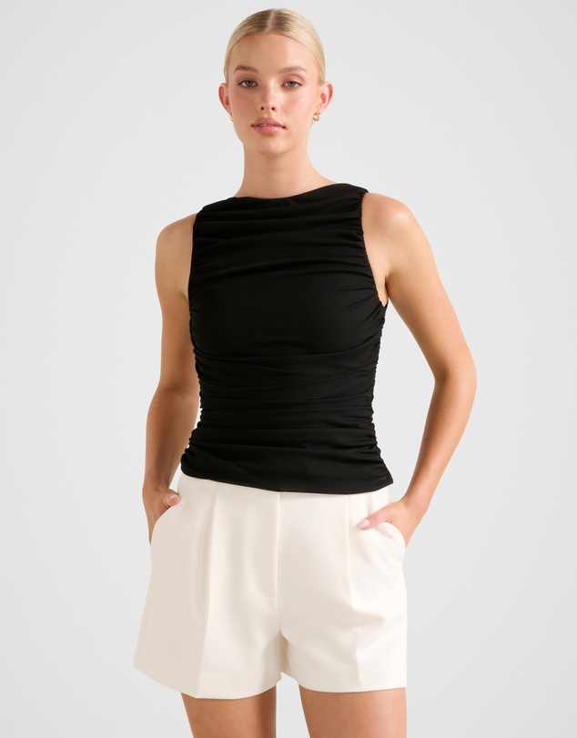 Forever New - Pippa Ruched Boat Neck Top