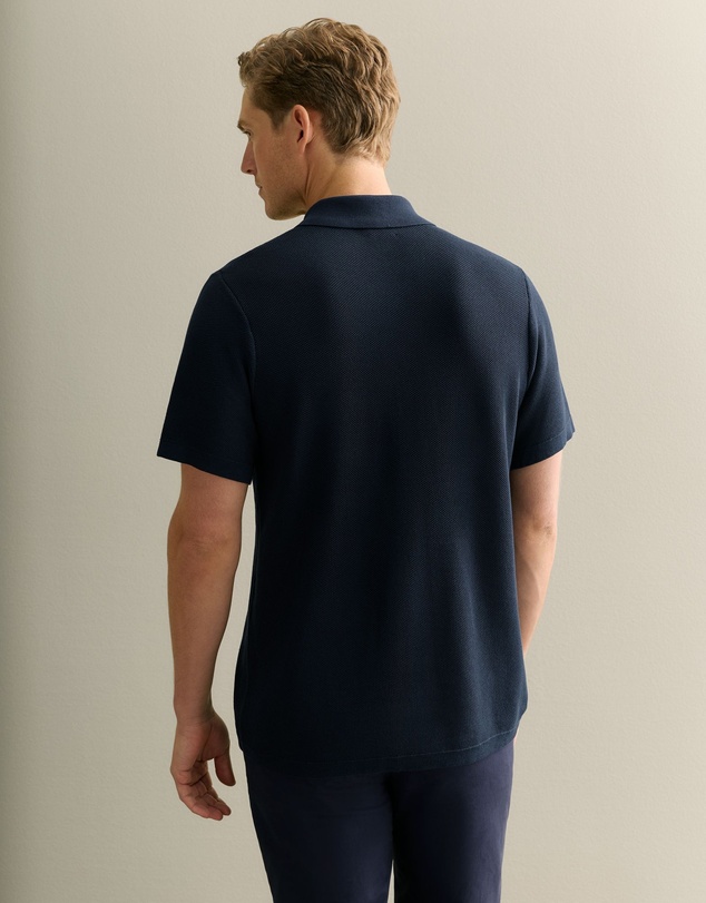Trenery - Mercerised Cotton Shirt in Navy