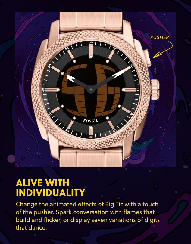 Fossil - Machine Rose Gold Analogue-Digital Watch
