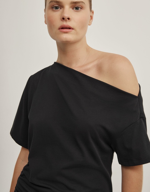 Witchery - Ruched Asymmetric T-shirt