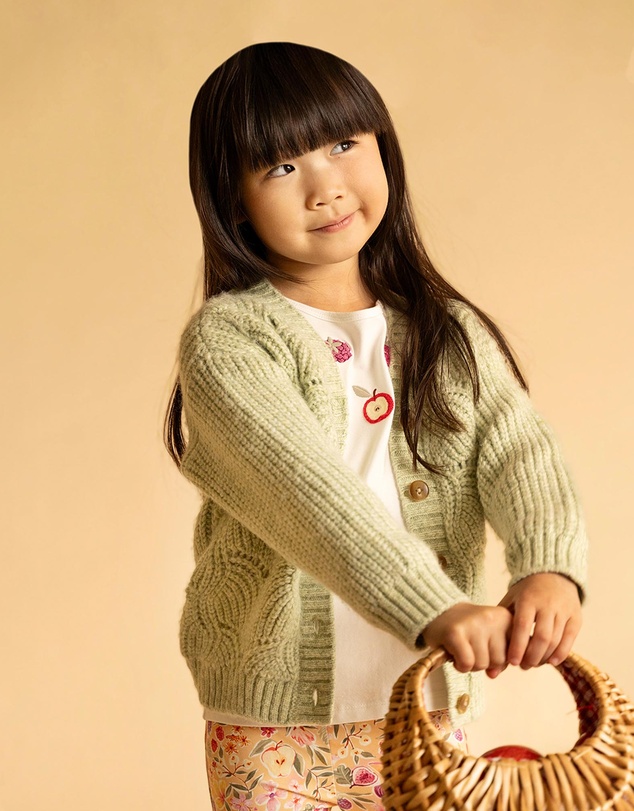Fox & Finch - Orchard Bloom Pointelle Cardigan - Kids