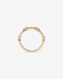 Michael Hill - 0.20 Carat TW Diamond Paperclip Ring in 10kt Yellow Gold