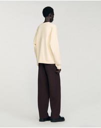 Sandro - Layered Flower Crewneck Sweatshirt