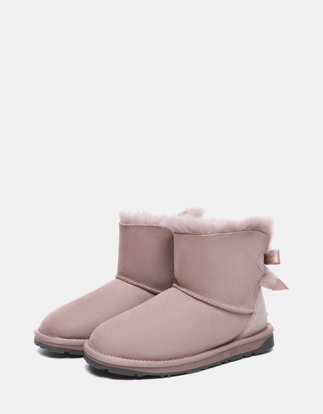 EVERAU - EverAU Ugg Mini Back Bow Sheepskin Upper UGG Boots