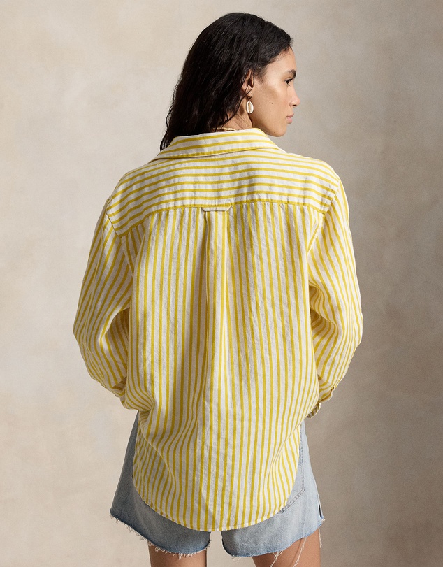 Polo Ralph Lauren - Oversize Fit Striped Linen-Cotton Shirt