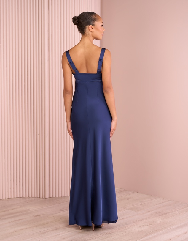 Azzurielle - Ultra Cowl Neck Satin Gown