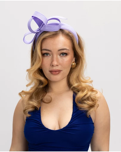 Morgan & Taylor - Mel Fascinator in Lilac Purple