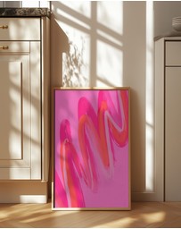 Olive et Oriel - Pinkwave No 6 by Treechild Art Print