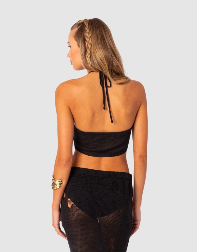 EDIKTED - Britt Distressed Asymmetric Knit Top