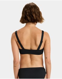 Roxy - Womens Rib ROXY Love The Glassy Bralette Bikini Top
