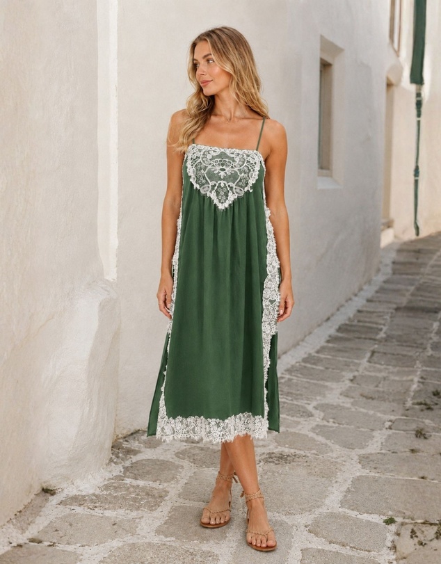 Esther & Co - Fiera Dress - Enchanted Fern