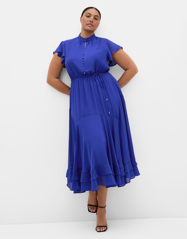 City Chic - Yasmine Short Sleeve Maxi Dress