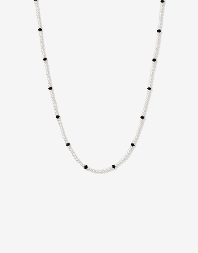 Michael Hill - Cultured Freshwater Pearl & Onyx Necklace in Sterling Silver