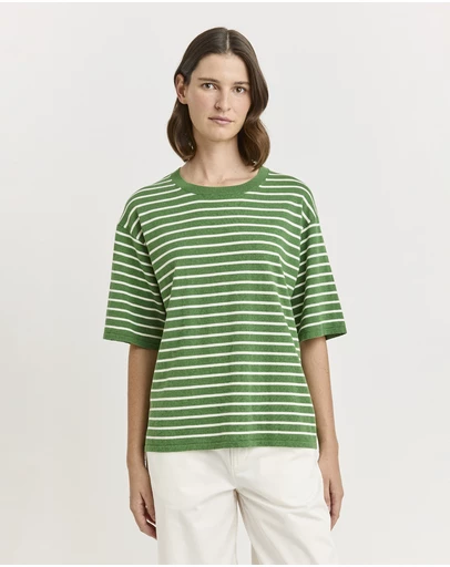Toorallie - Relaxed Stripe Knit Tee