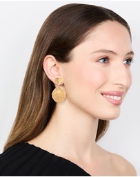Lovisa - Gold Plated Textured Metal Statement Drop Earrings