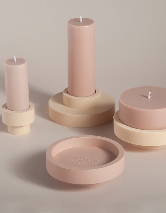 porter green - escc medium pillar candle soy-blend unscented candles