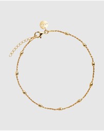 Najo - Cassiopeia Yellow Gold Anklet (23cm+ext)