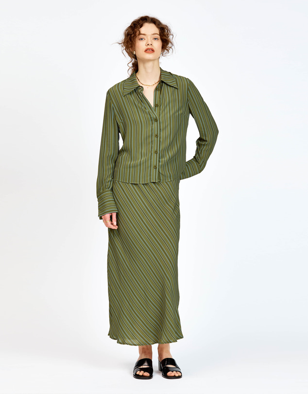 bul - Gecko Shirt Olive Stripe