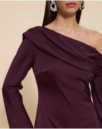 CHANCERY - Manar Asymmetric Draped Shoulder Dress