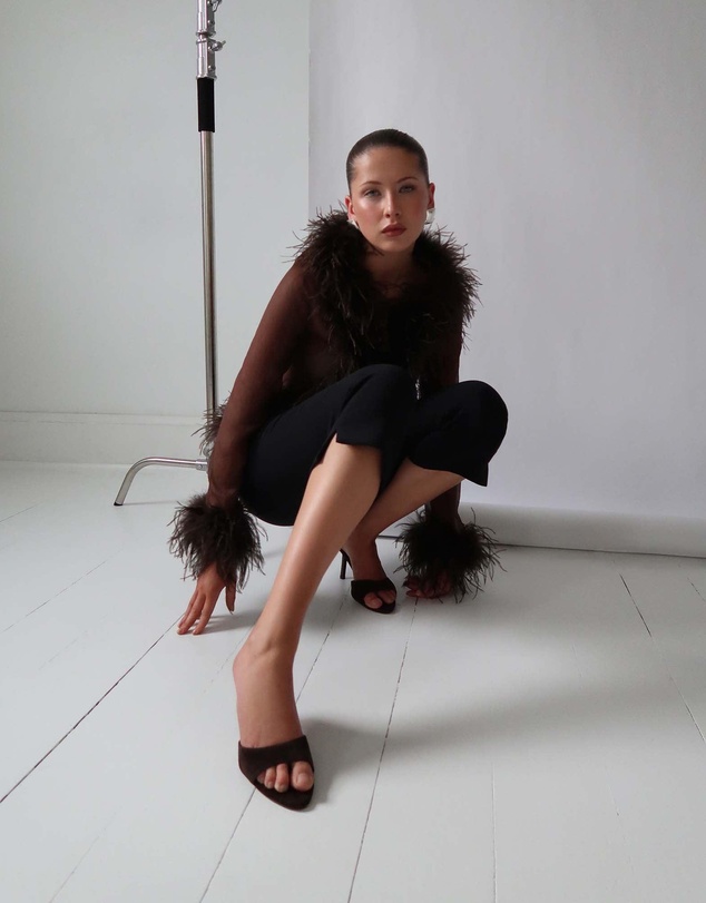 Shelly Shen - Addison High Sandals Brown Suede