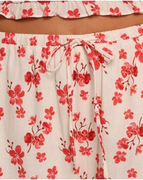 Petal & Pup - Lux Pants - Red Blossom
