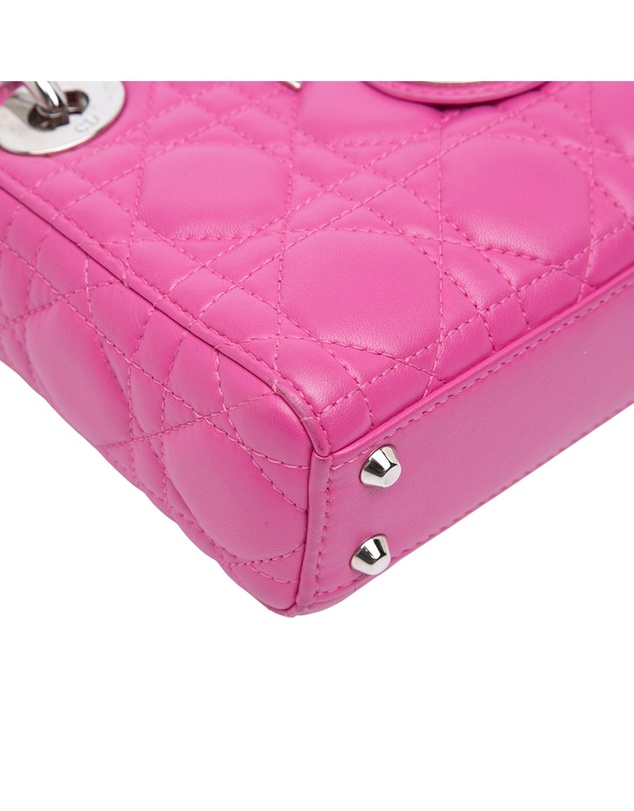Pre-Loved by Azura Reborn - Pre-Loved Mini Lambskin Cannage Lady Dior