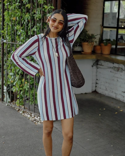 Ceres Life - Chloe Stripe Knit Mini Dress