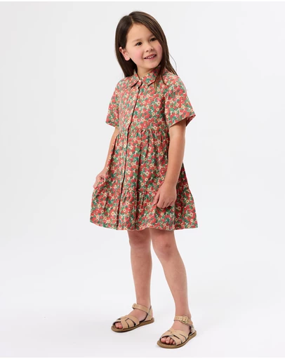 Goldie + Ace - Strawberry Monica Dress - Babies-Kids