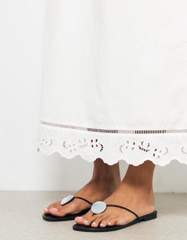AERE - Bonnie Lace Trim Maxi Skirt